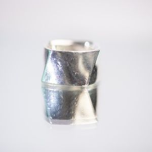 Tiffany & Co Frank Gehry Silver Torque Ring sz6